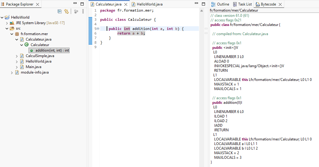Afficher le ByteCode avec Eclipse